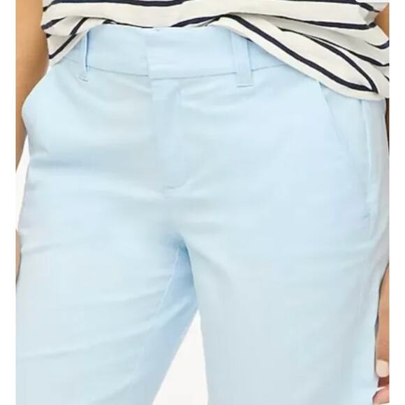 J.Crew 9" Frankie Bermuda Chino Short Cotton Mid Rise Light Blue US 6 NWT - Picture 3 of 11